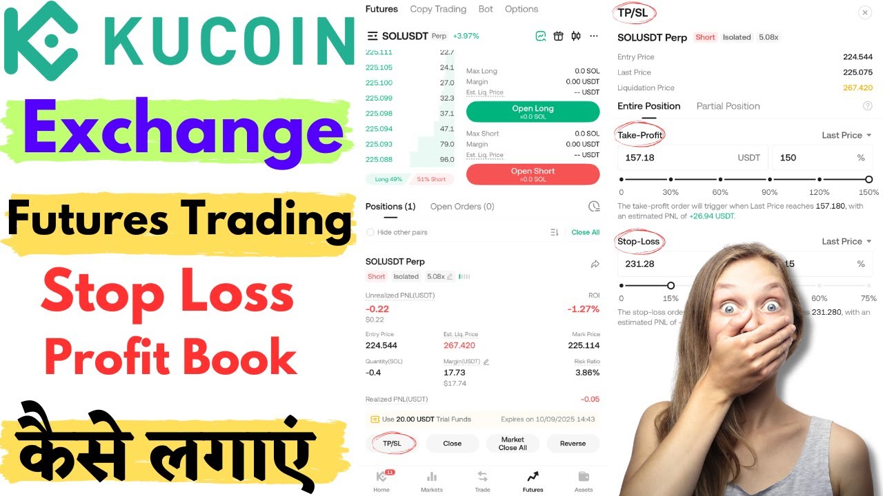 How to Set Stop Loss And Take Profit Order in Kucoin Exchange Futures Trading ? Complete Guide Hindi