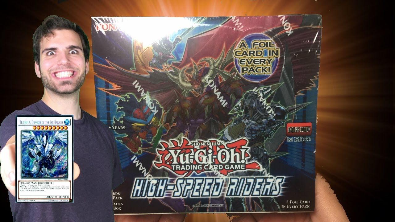 YuGiOh MADNESS! 2015 High Speed Riders Box Opening! Search for TRISHULA!!