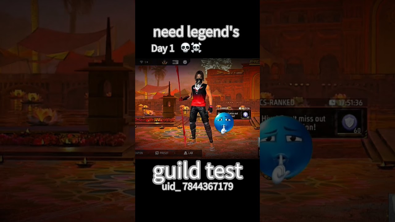 🔥 Free Fire Guild Test | [IND.PSYCHO] Recruitment Challenge 🔥 #guildtest #freefire Free #1v2