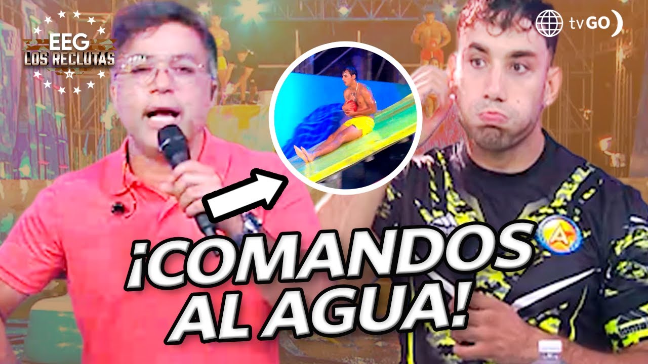 EEG Los Reclutas:  El comando rojo y amarillo se enfrentaron en un reto de agua (HOY)