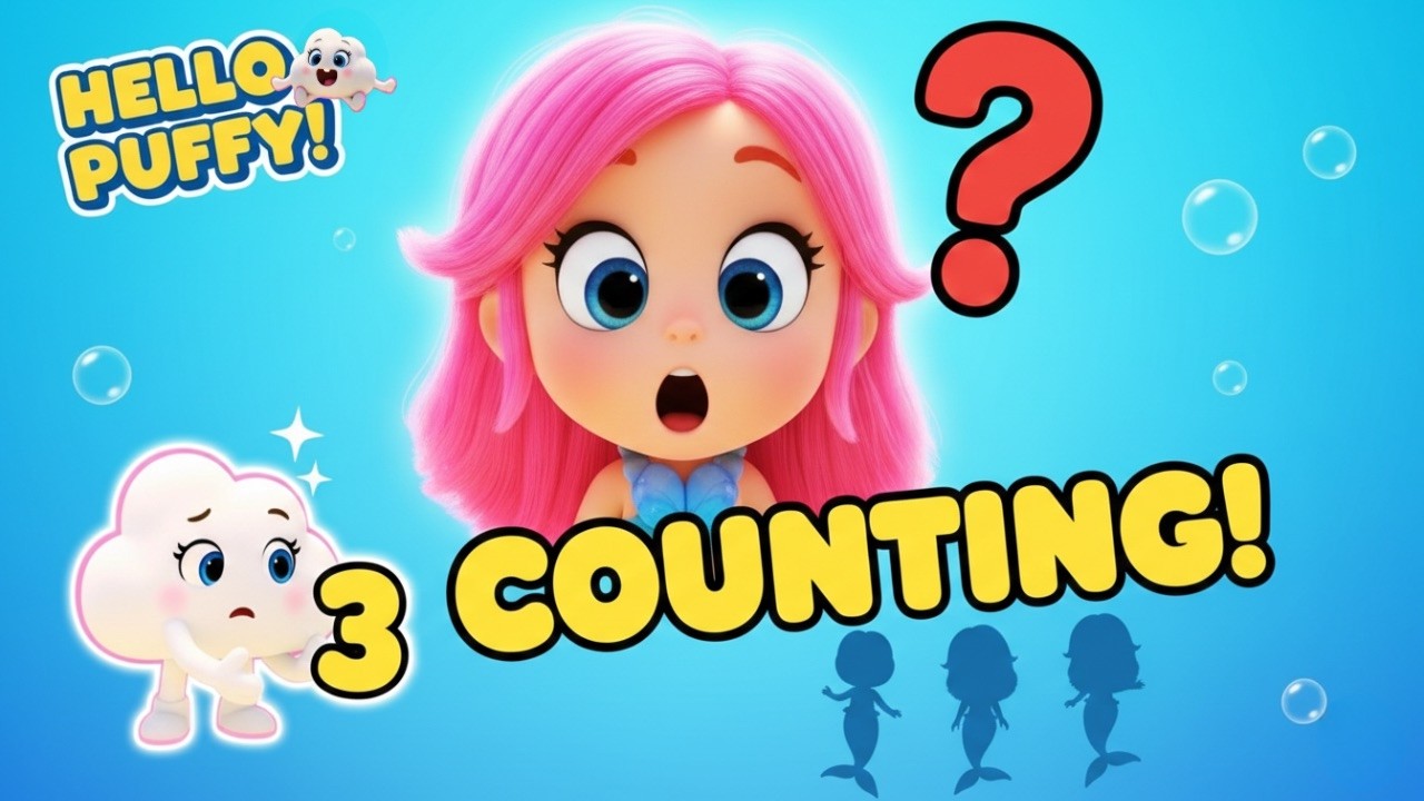 Counting Mermaids! 🧜‍♀️✨ Let’s Count Together Under the Sea #beginners #earlylearning