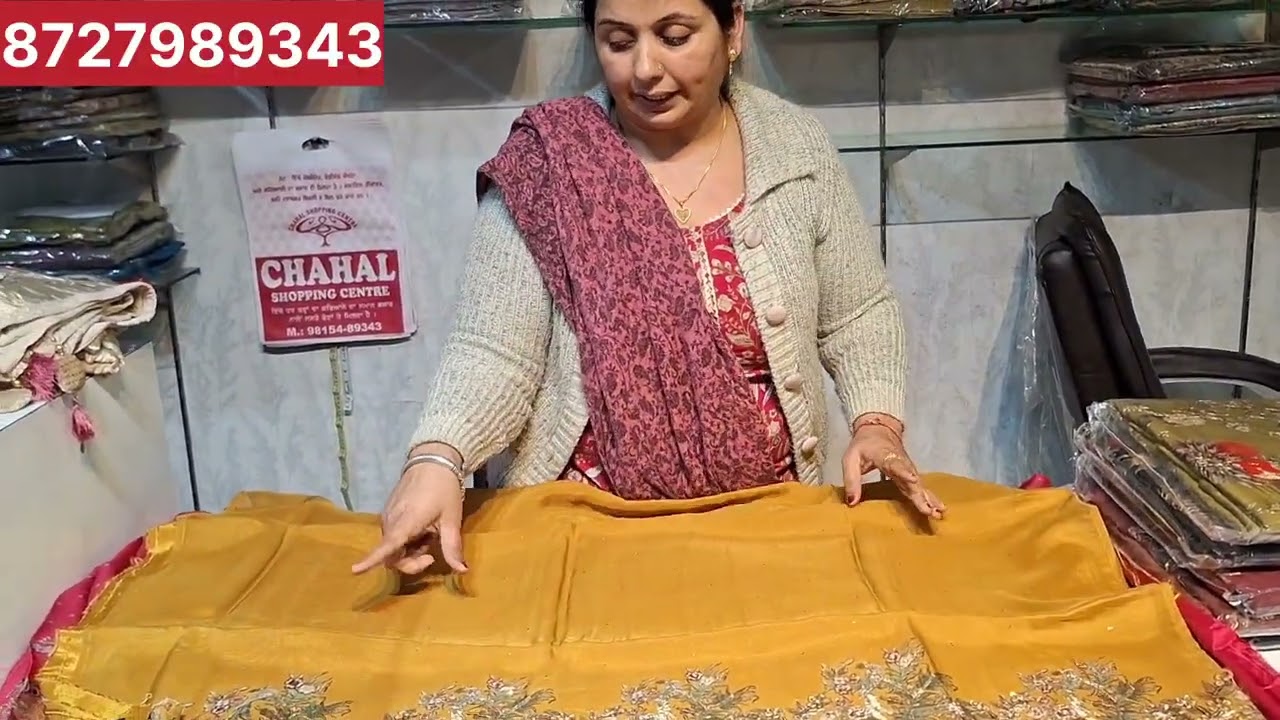ਕੀ ਕਹਿਣਾ ਜੀ ਅੱਜ ਵਾਲੇ ਸੂਟਾ ਦਾ#Ramtex Pure Georgette 🔥#8727989343🙏