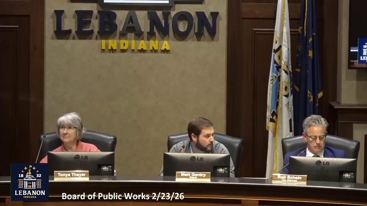Lebanon, IN Board of Public Works 2/23/2026