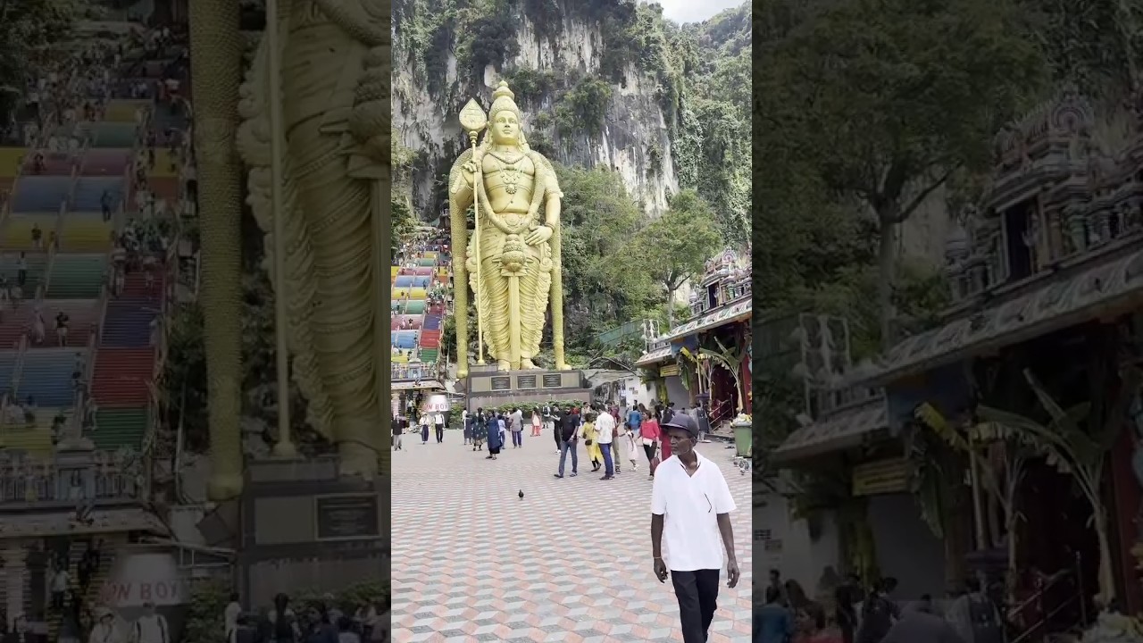 INSIDE Malaysia&rsquo;s GOLDEN Cave Temple 😍🇲🇸 (Why 1.8M Visit Yearly?!) 🌟 #batucaves #cavetemple #temple