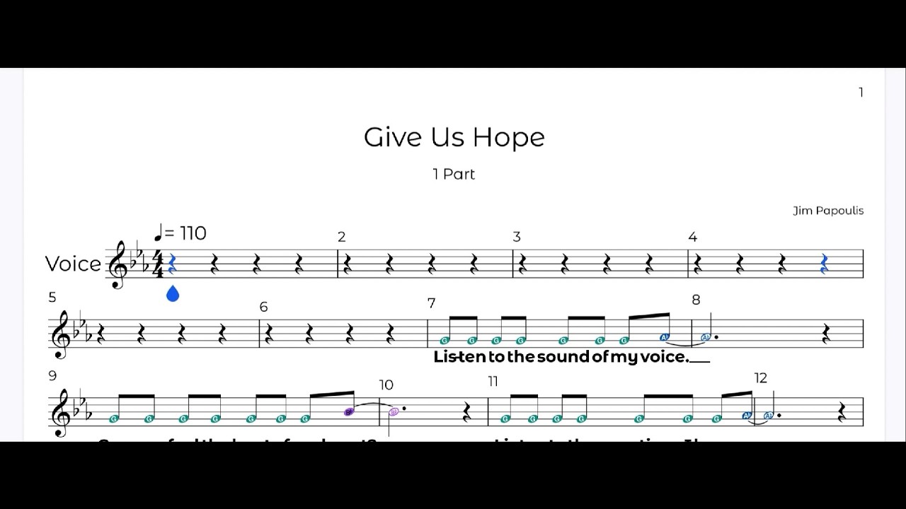 Give Us Hope Choir Practice Video