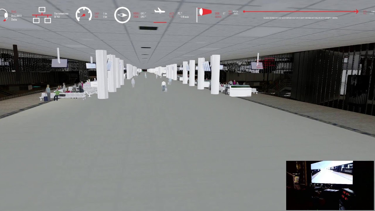 X-Plane 12 12.4 b4 Back to Basics  FF 767-300 KDTW/KATL  Landing Say intentions  Traffic