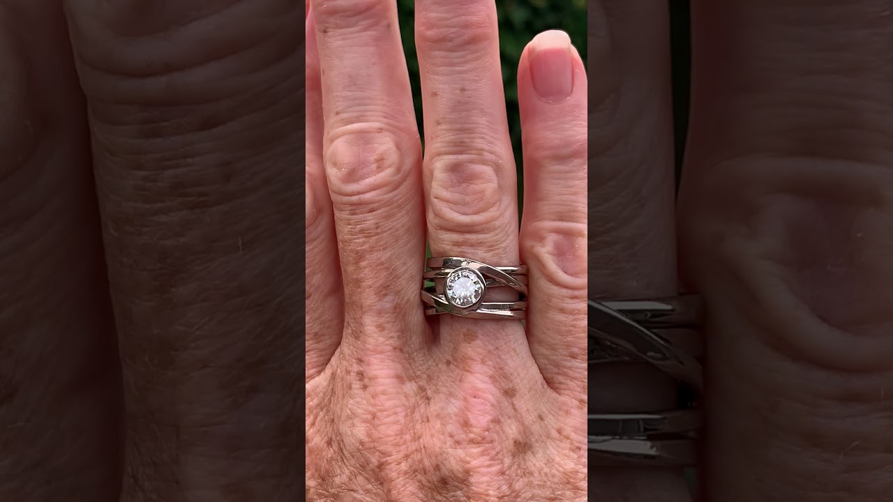Custom-made 18k Palladium White Gold 1.53ct Diamond Ring by Doroth&eacute;e Rosen