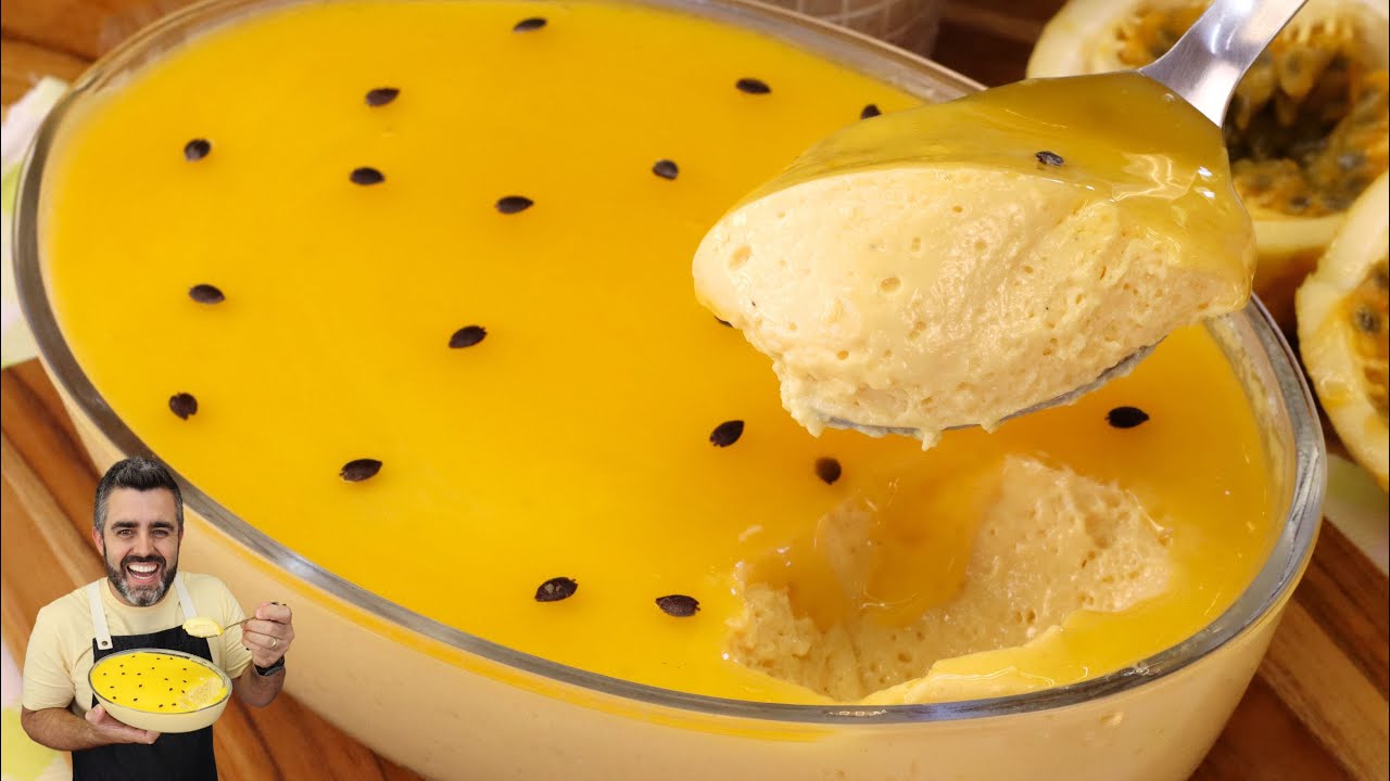 FÁCIL DEMAIS!!! MOUSSE DE MARACUJÁ PERFEITO - SOBREMESA REFRESCANTE - Receitas de Pai