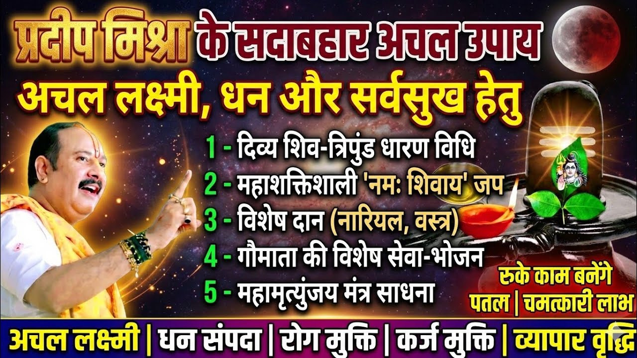 3 मार्च मंगलवार चंद्रग्रहण के दिन करें त्रिपुंड का महाउपाय #chandragrahan#pradeepmishra