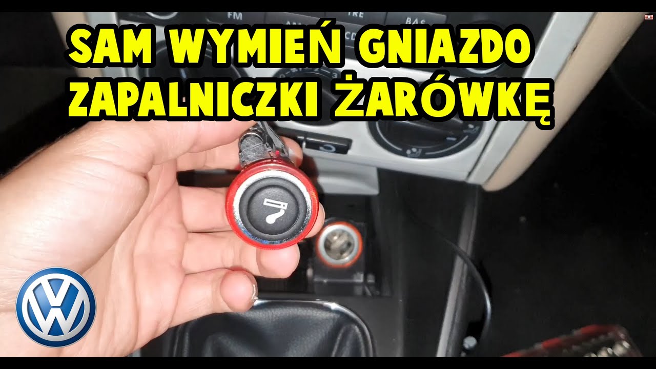 Wymiana gniazda zapalniczki/wymiana żarówki zapalniczki VW Golf IV/Bora/Passat B5/Skoda