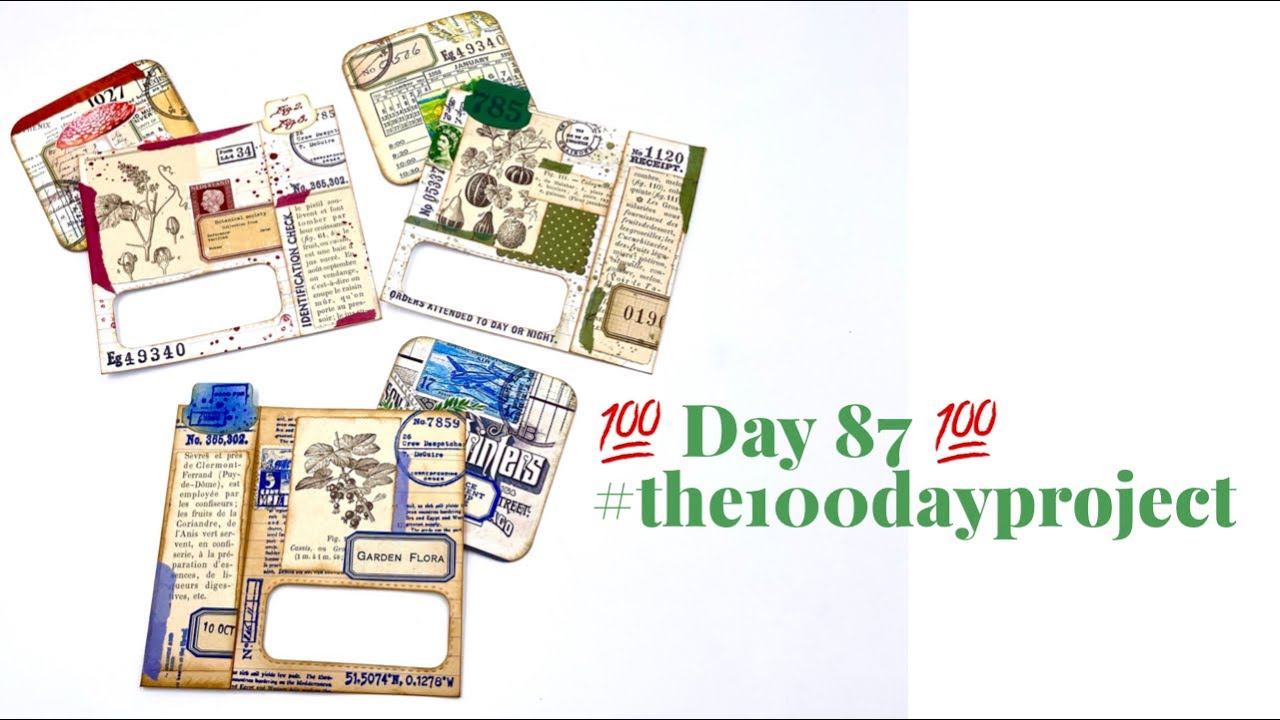 💯Day 87💯 Index Cards, with a Window and a Pocket for Junk Journals #the100dayproject #craftwithme