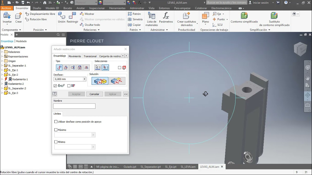 INVENTOR 2019 HERRAMIENTAS DE DISEÑO ENGRANAJES, CHAVETAS, LEVAS, RODAMIENTOS, CADENAS