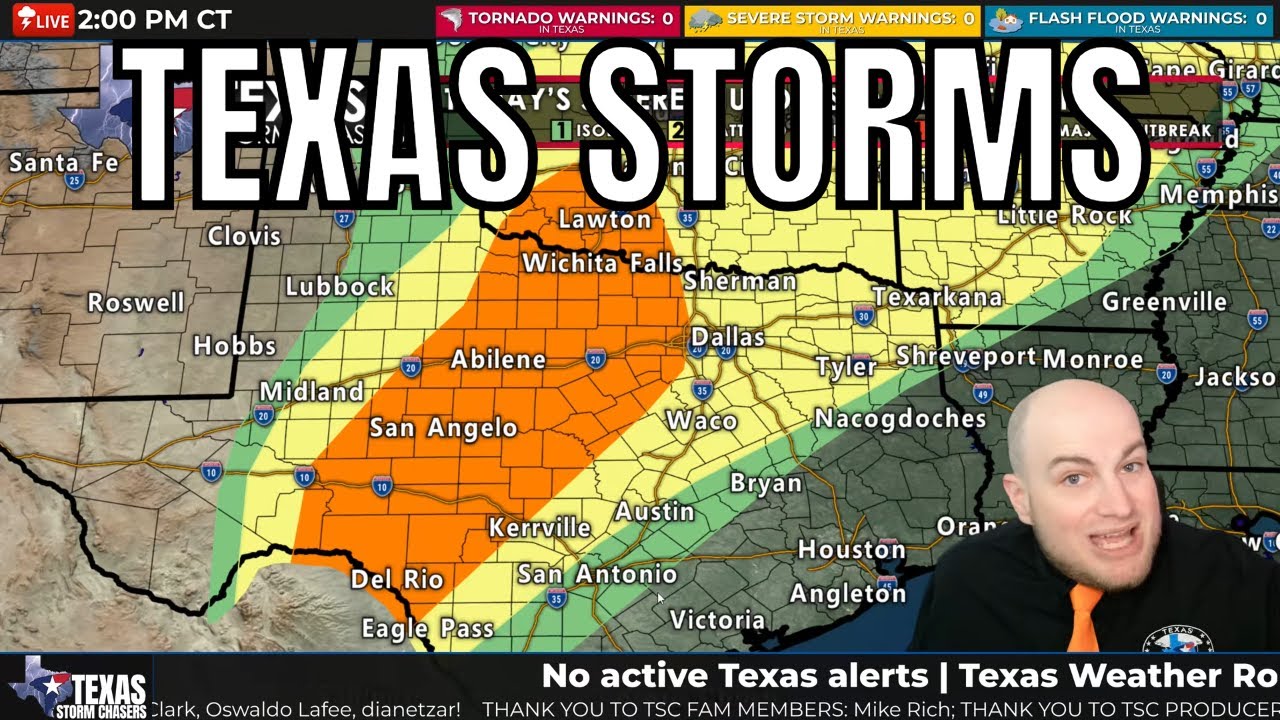 D. Texas Storm Alert: Supercells, Tornado Risk & Giant Hail Today