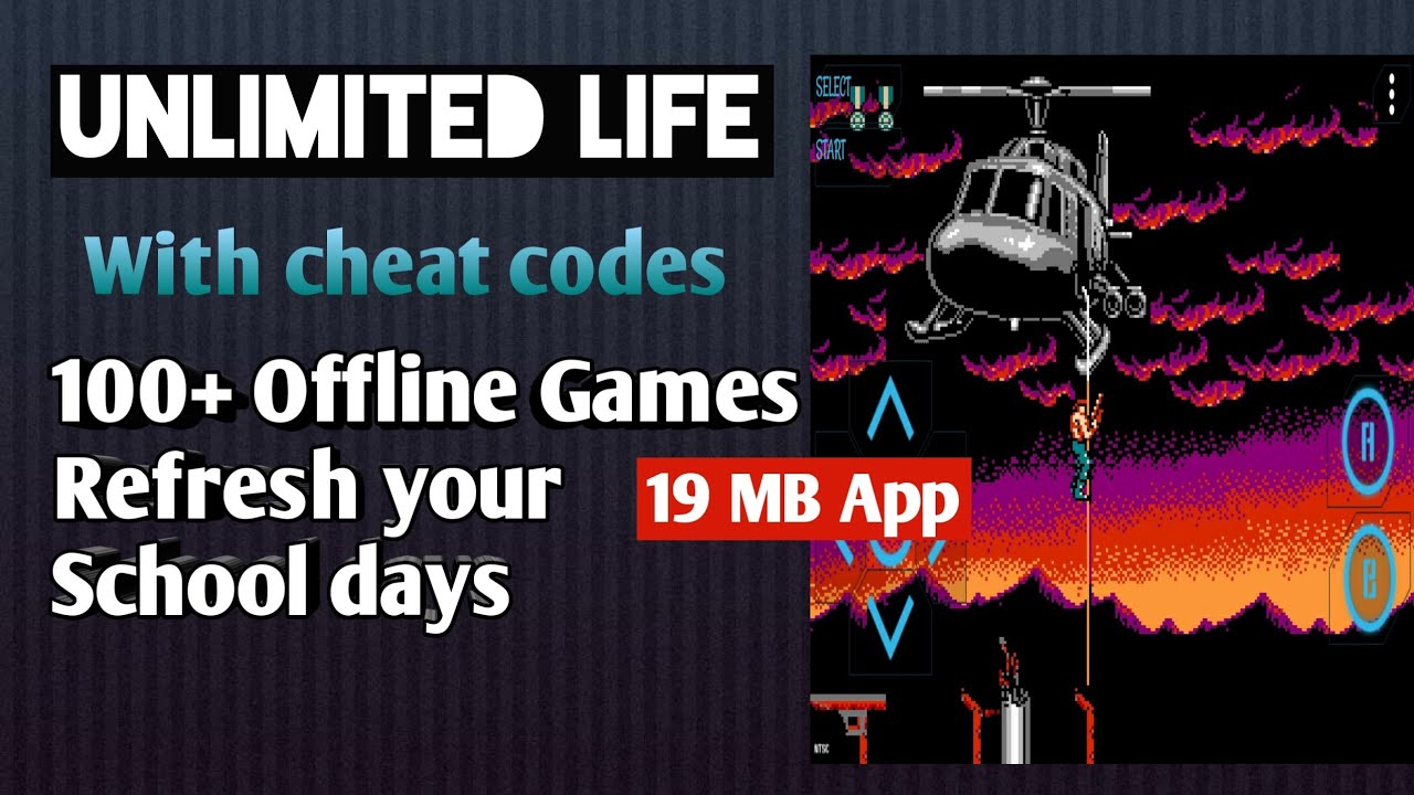 How to Enable Never Die Cheat Code Super Contra Games 100+ Offline Retro old Games |Shahid Dash
