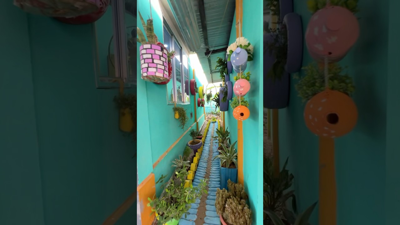 From Awkward space to stunning garden 🪴 #crafts #shorts #diy #homedecor #make #gardening