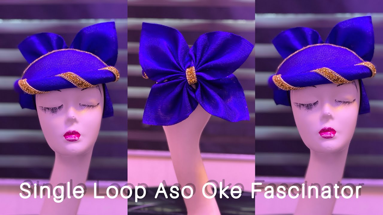 Роскошная брошь-фасцинатор Aso Oke |Одиночная петля, кроличьи ушки|