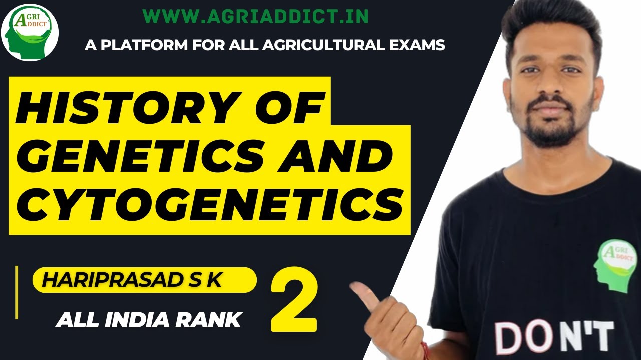 1.History of Genetics and Cytogenetics ICAR JRF PLANT SCIENCES ONLINE MASTER COURSE2024|JRF/SRF/CUET