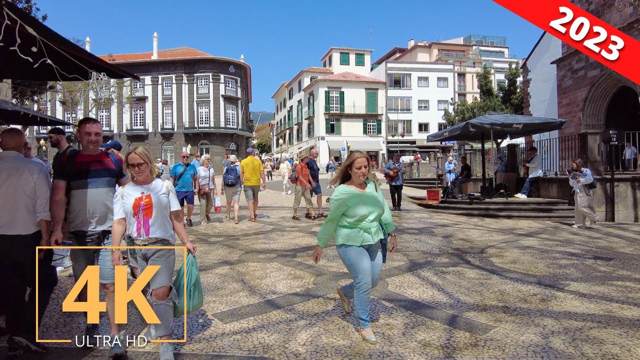 Madeira, Portugal 🇵🇹 Walking in Funchal City | Street Walk | Island Tour | Virtual Walking 2023