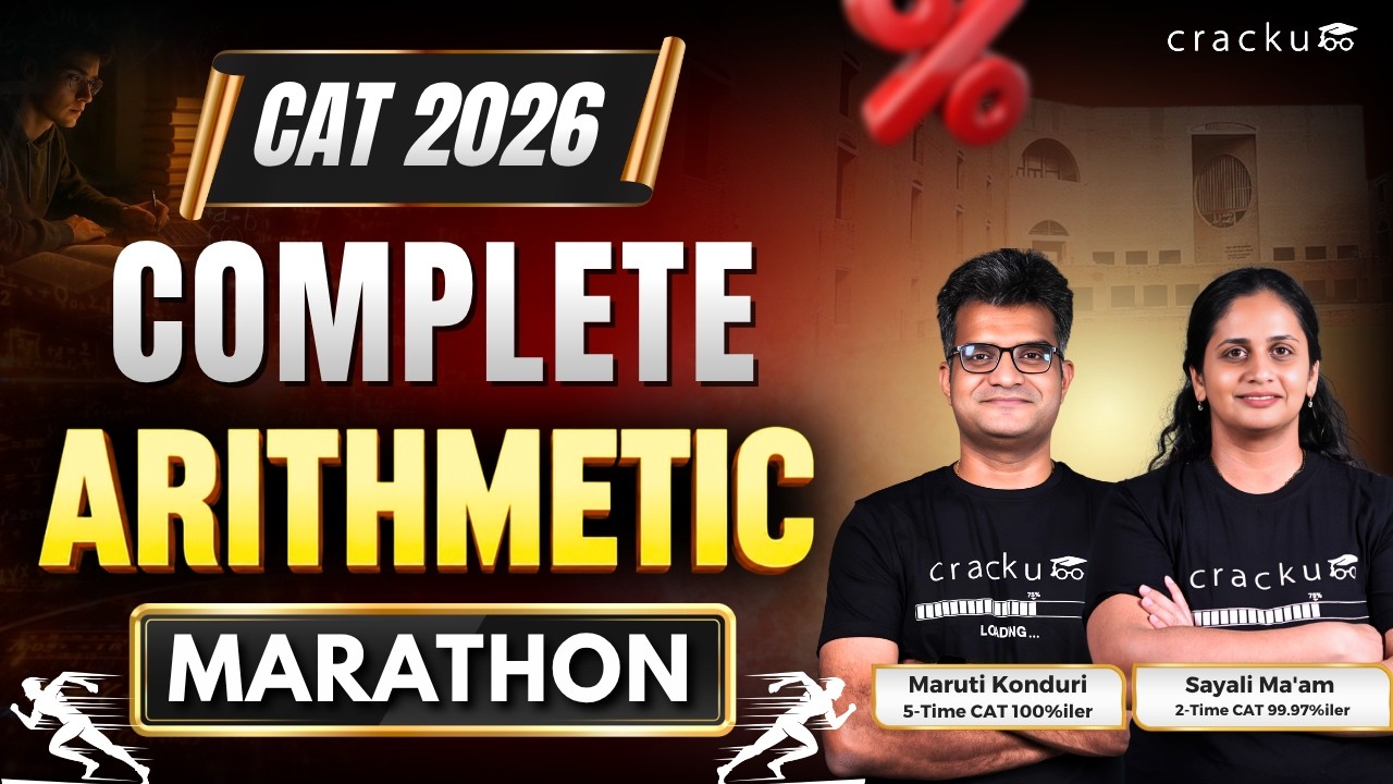 CAT 2026 Arithmetic Complete Marathon 🔴By Sayali Ma&rsquo;am | Arithmetic Preparation