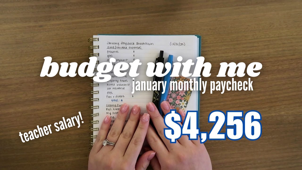 BUDGET WITH ME | january monthly paycheck breakdown