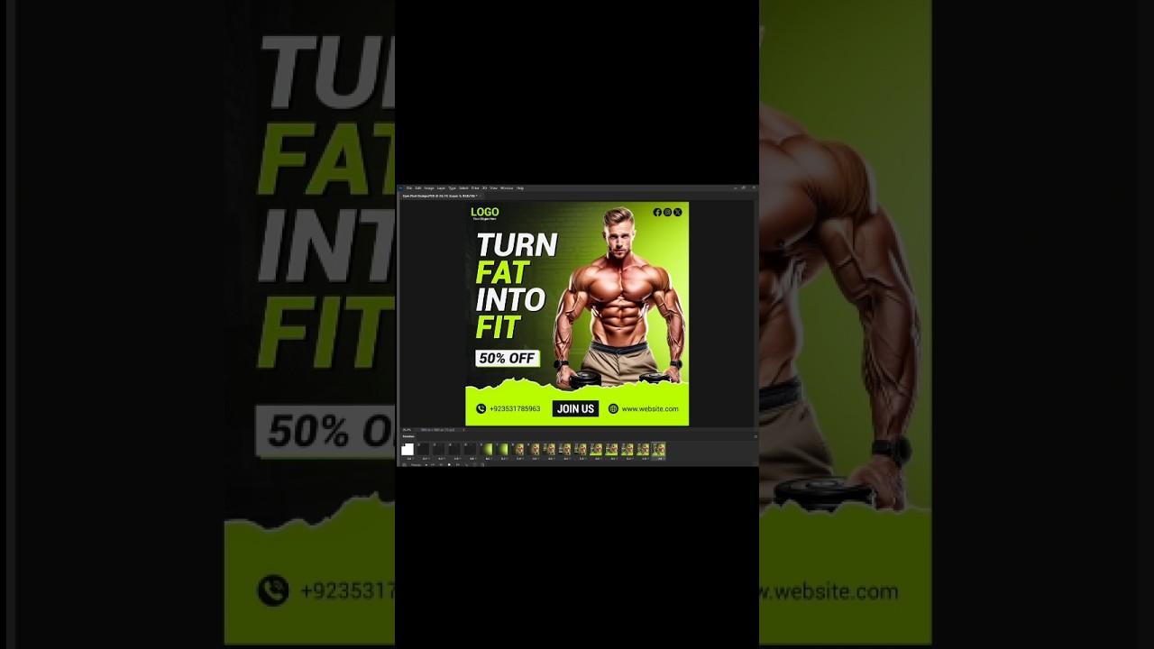 #fitness #gym #workout #bodybuilding #socialmediapostdesign #postdesign  #anasbhattigfx