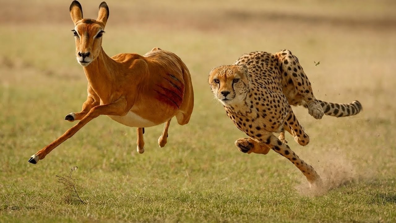 This Is Why You Can't Outrun a Cheetah|| Cheetah chases wildebeest || Wildlife Documentary