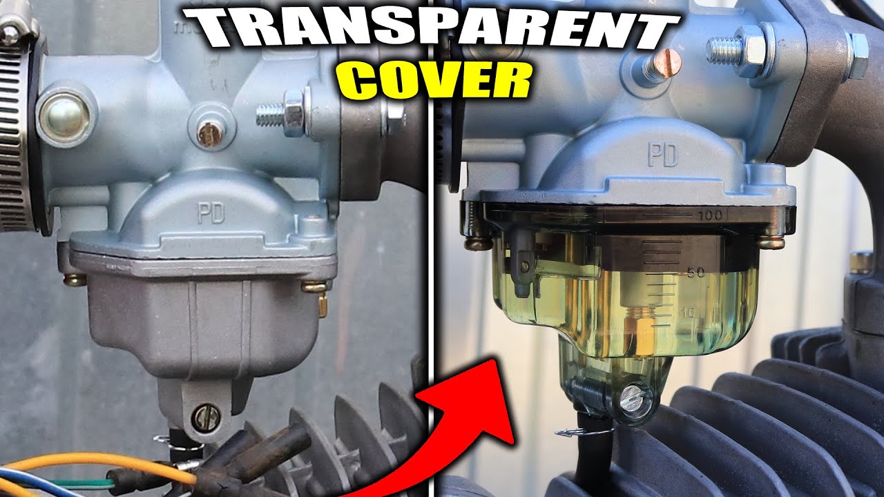 TRANSPARENT CARBURETOR COVER 4 STROKE HOW TO WORK - ENGINE 140cc TUNING POLSKA