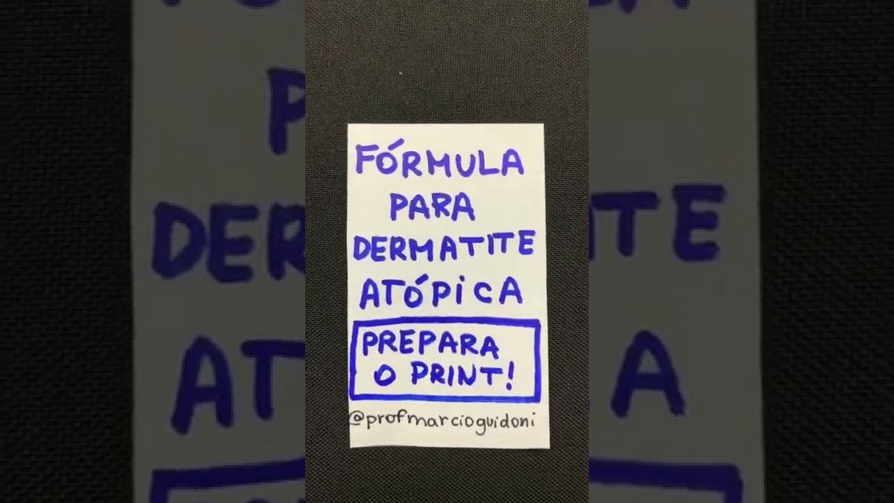 F&oacute;rmula para dermatite at&oacute;pica #shorts