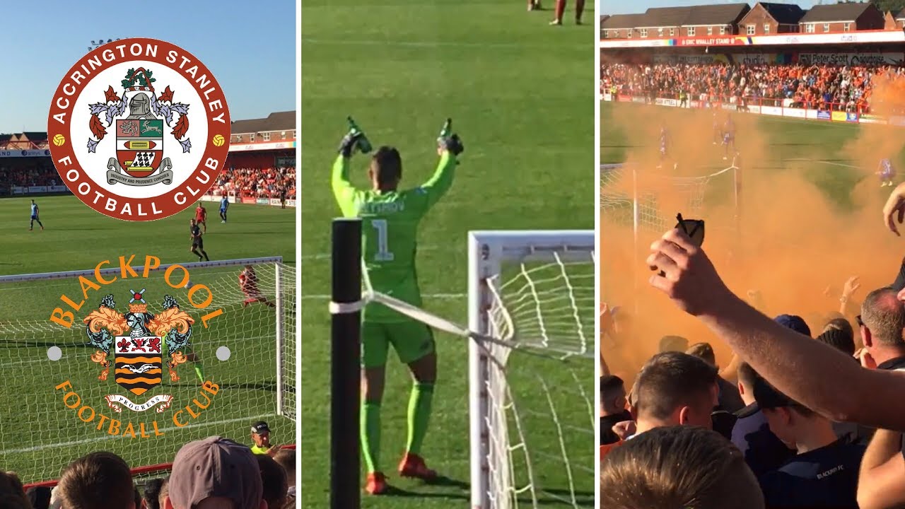 PYROS, LIMBS, BOTTLES THROWN! ACCRINGTON STANLEY VS BLACKPOOL MATCH VLOG - EFL LEAGUE 1