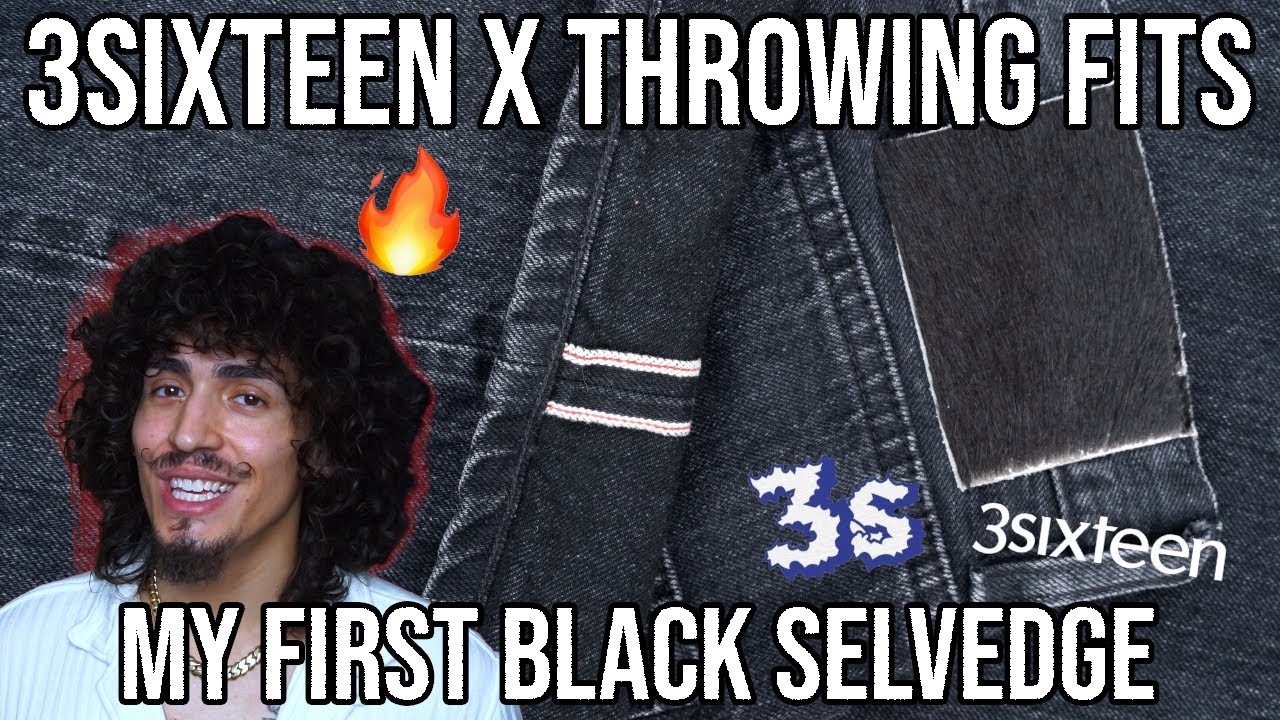 МОИ ПЕРВЫЕ ЧЁРНЫЕ ДЖИНСЫ С КАЙМОЙ! 3Sixteen X Throwing Fits, мешковатые джинсы