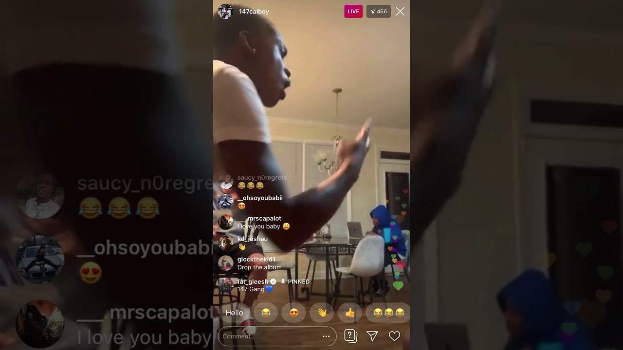 147Calboy live on Instagram