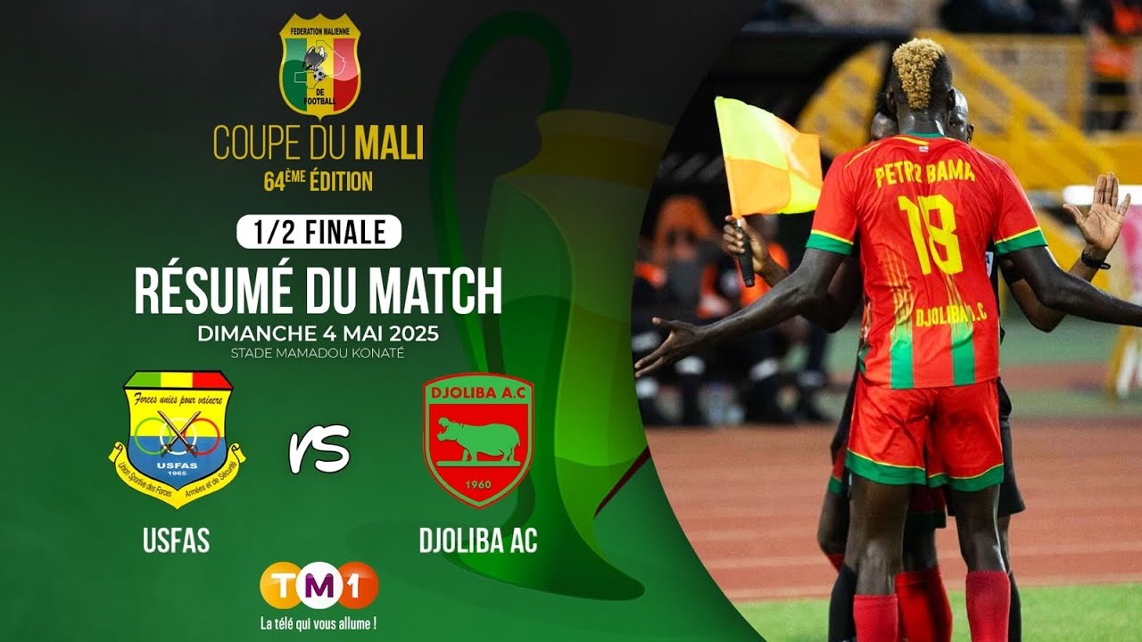 TM1 Foot - Coupe du Mali 1/2 Finales - Résumé USFAS vs Djoliba AC du dimanche 4 mai 2025
