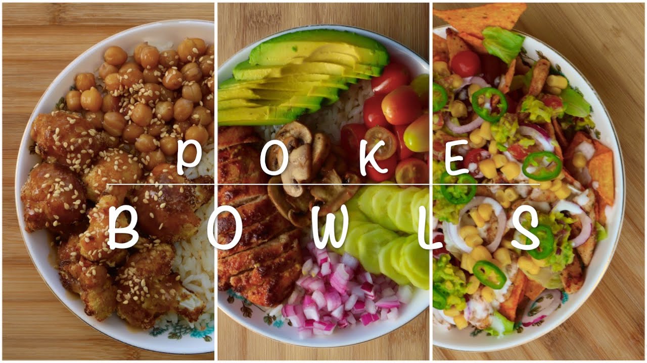 Easy Poke Bowls | Poke Bowl Recipe | 3 Poke Bowls
