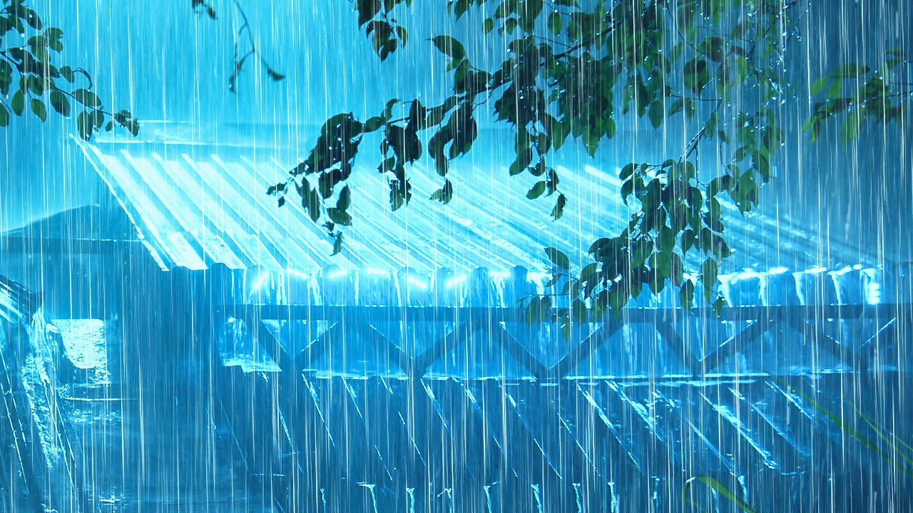 Fall Asleep Faster with Heavy Rain & Powerful Thunder on a Stormy Night | Rainstorm on Tin Top