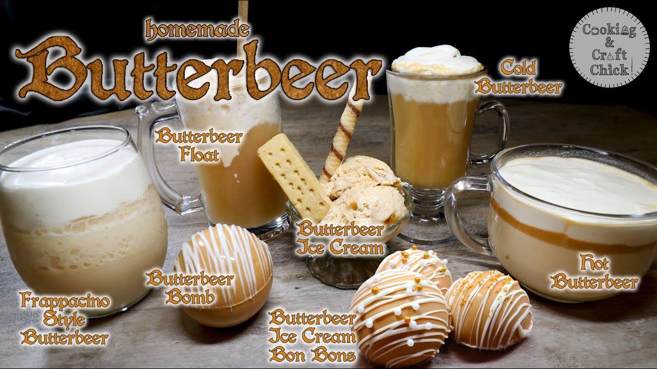 6 Butterbeer Recipes : Harry Potter : Cold : Frozen : Ice Cream : Hot : Ice Cream Bon Bons : Float