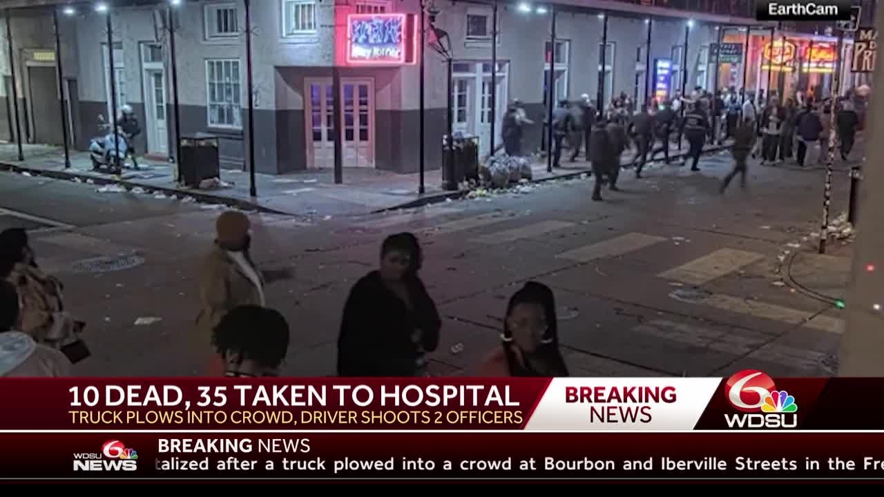 WATCH: Video shows officers run toward scene of terror attack in New Orleans