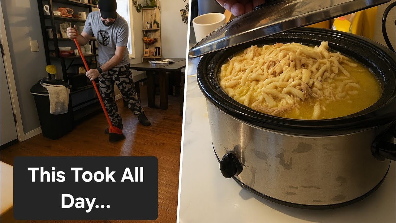Making Homemade Chicken Noodle + Cleaning My House