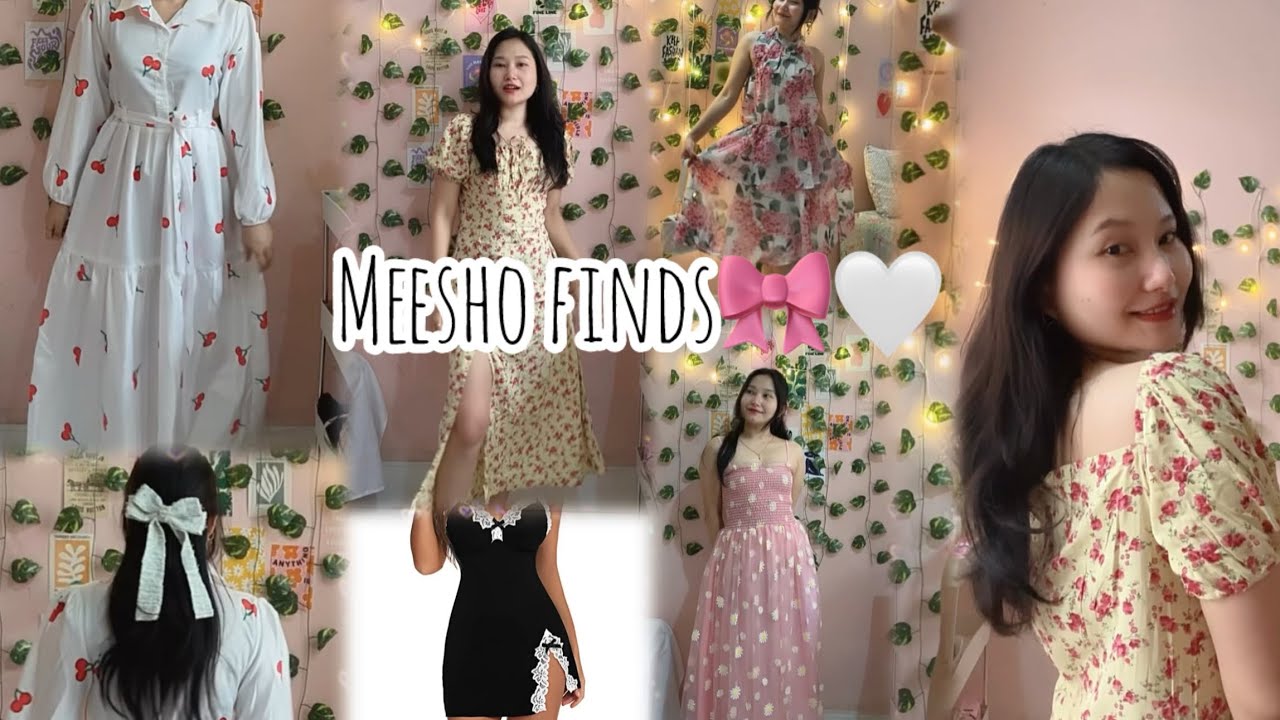 Meesho dresses || try on haul || meesho haul🎀🤍