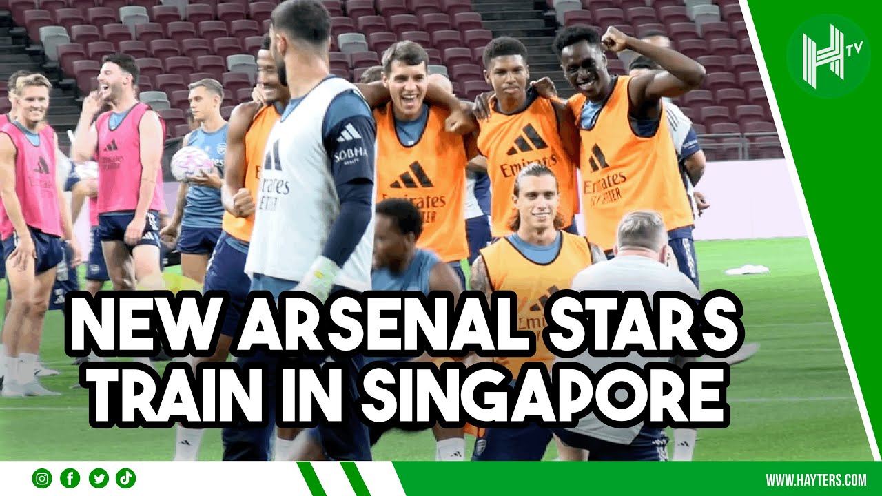 Zubimendi & Rice BROMANCE, Saka, Lewis-Skelly and MORE in Arsenal Singapore training