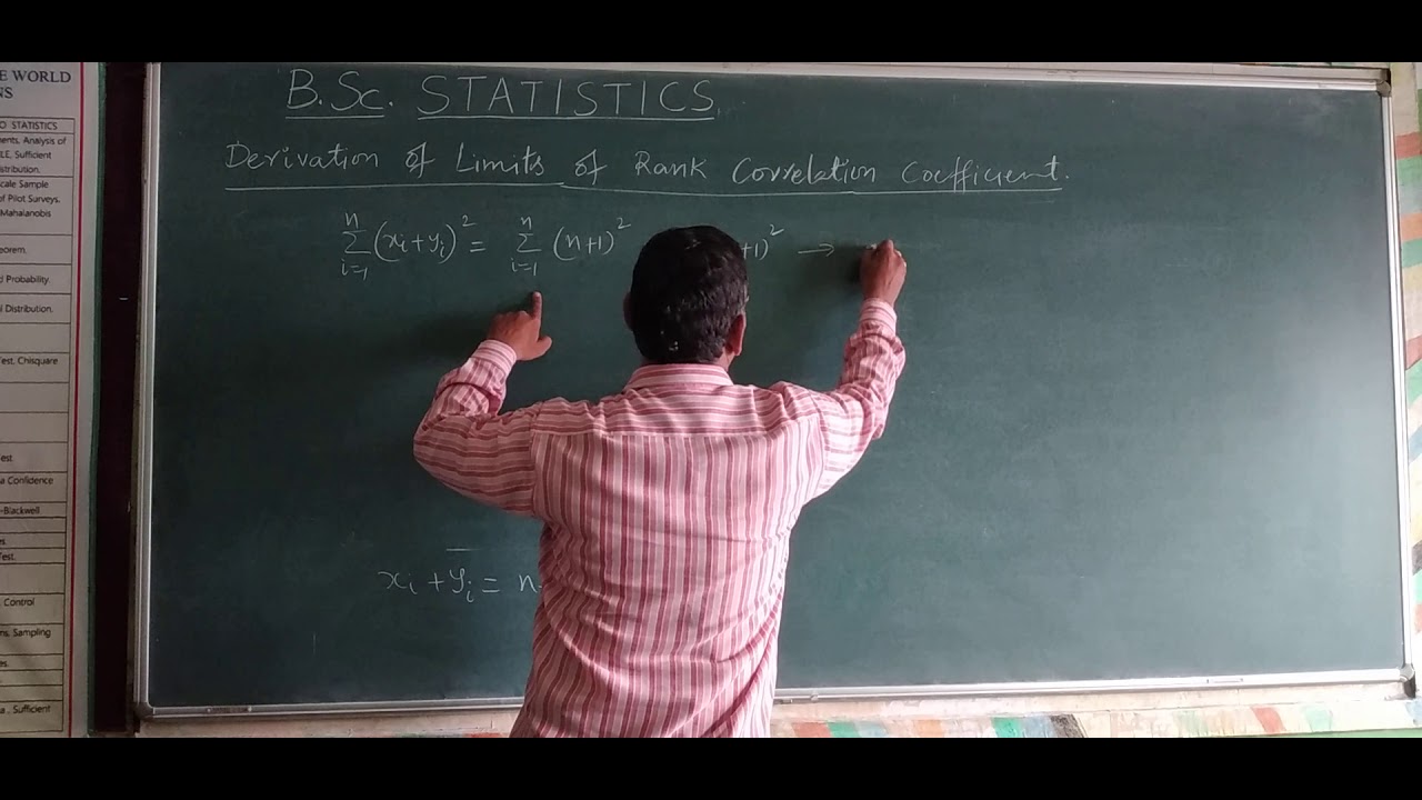 Derivation of Limits of Spearman's Rank Correlation Coefficient BSc Statistics