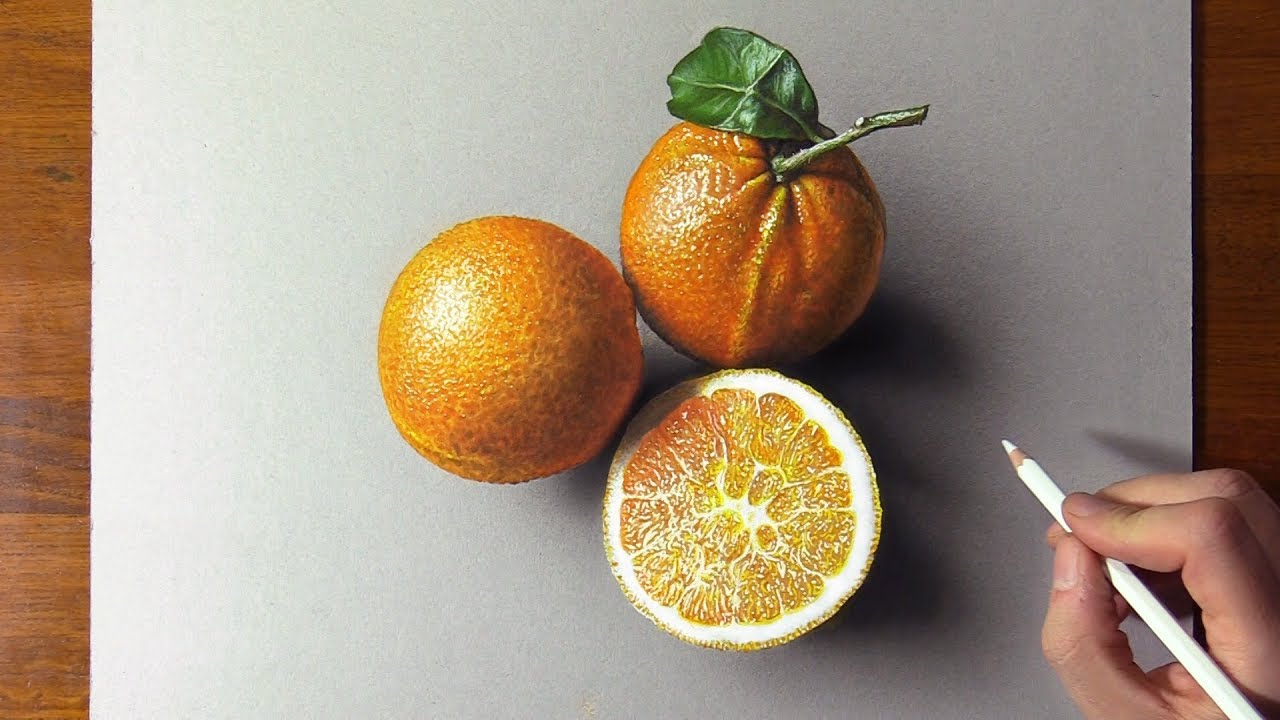 Drawing VS Reality Amazing Oranges & Satisfying 3D Art