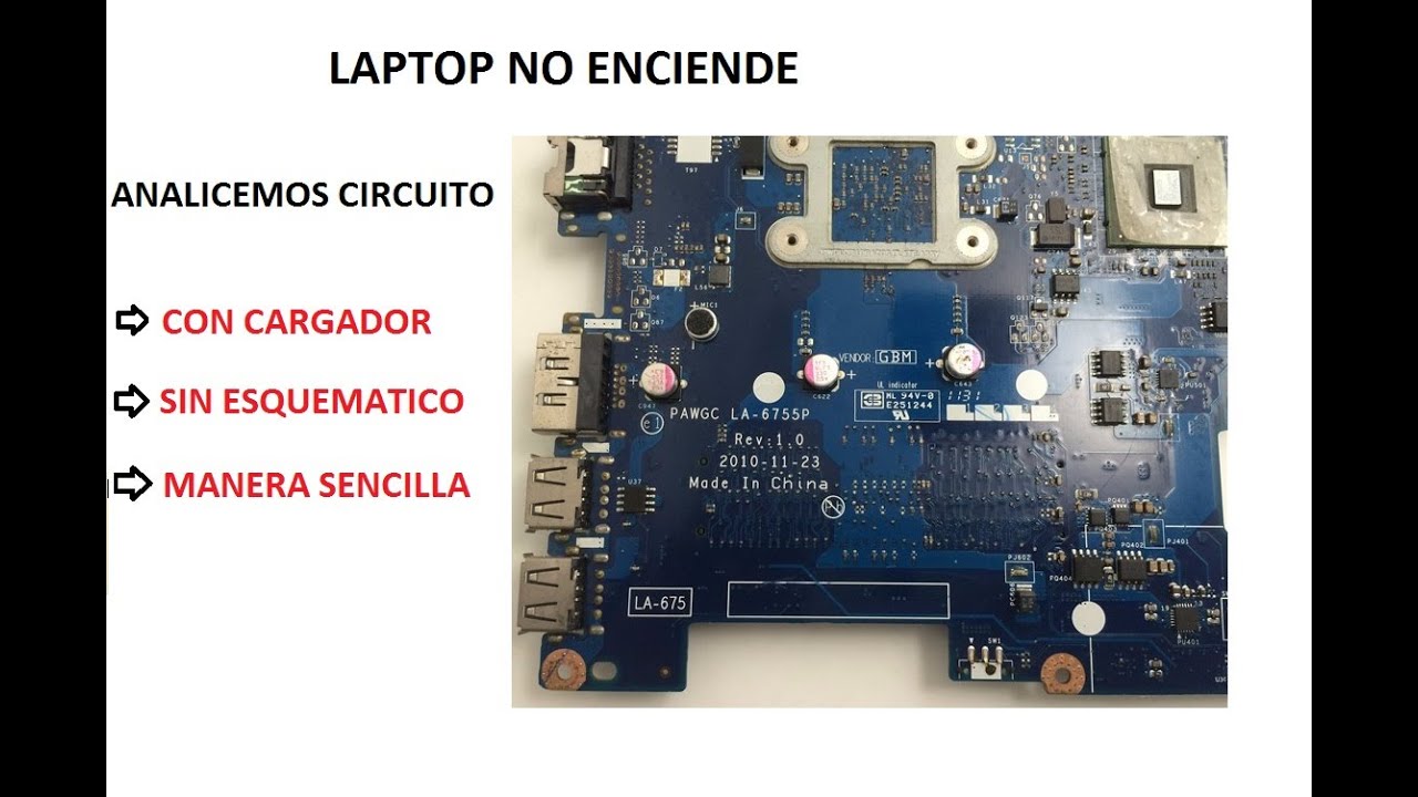 Analicemos Circuito laptop Lenovo G470 no enciende
