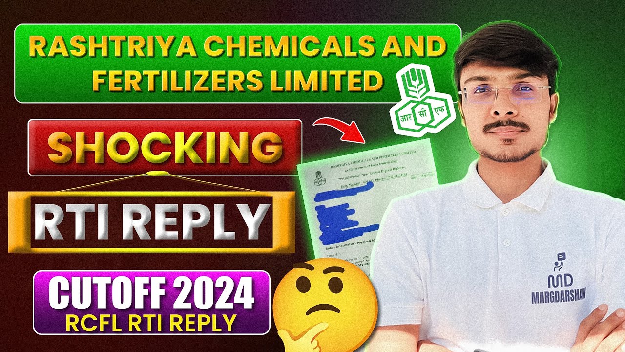 RCFL MT CUTOFF 2024 I SHOCKING RTI REPLY I 😱😲