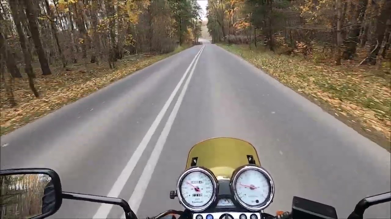 Kawasaki ZR7 na północny wschód od Łodzi