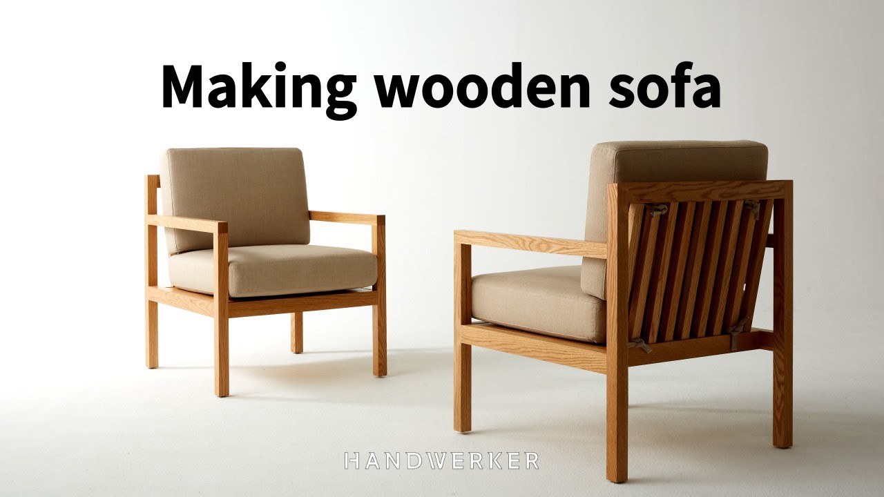 한트베르커 - 화이트 오크 소파 제작과정 [Making single wooden sofa]
