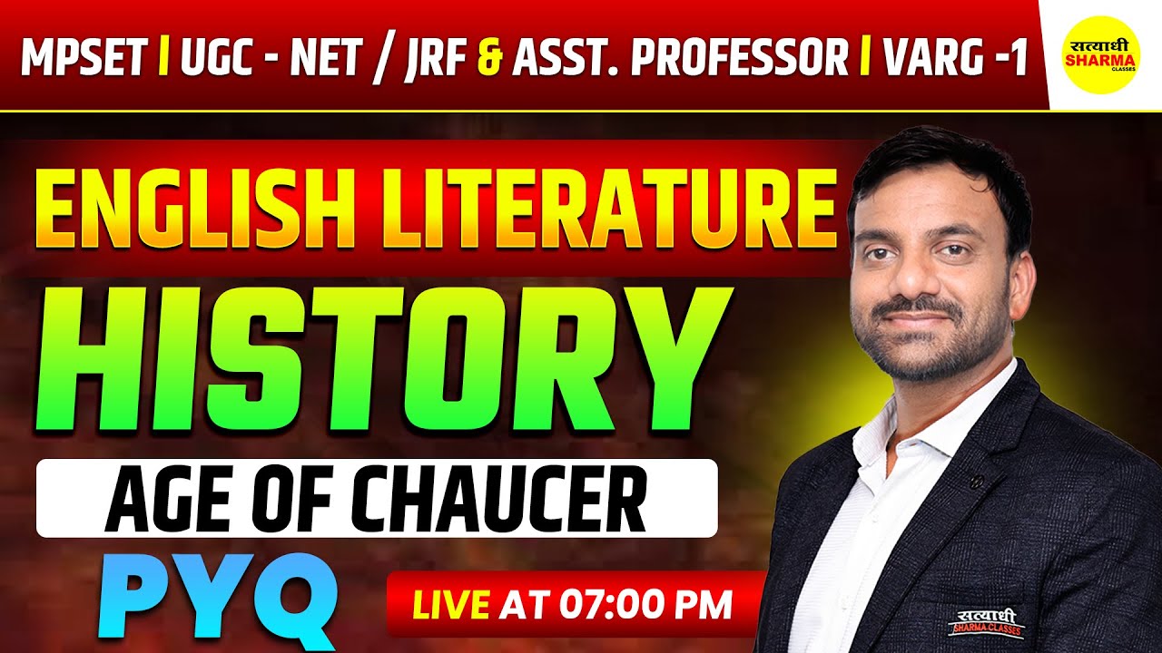 ENGLISH LITERATURE  HISTORY | MPSET | UGC NET / JRF & ASSISTANT PROFESSOR BY TRIPATHI SIR