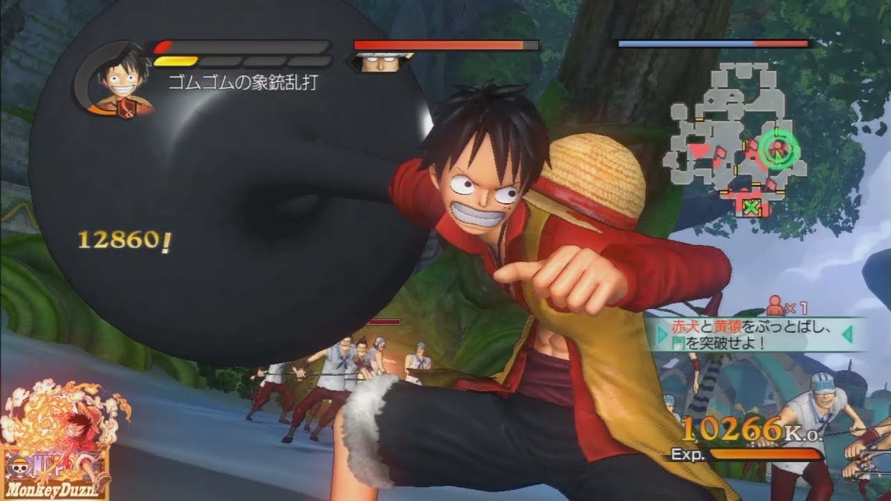 One Piece Kaizoku Musou 2 Level 100 DLC Challenge Luffy and Ace