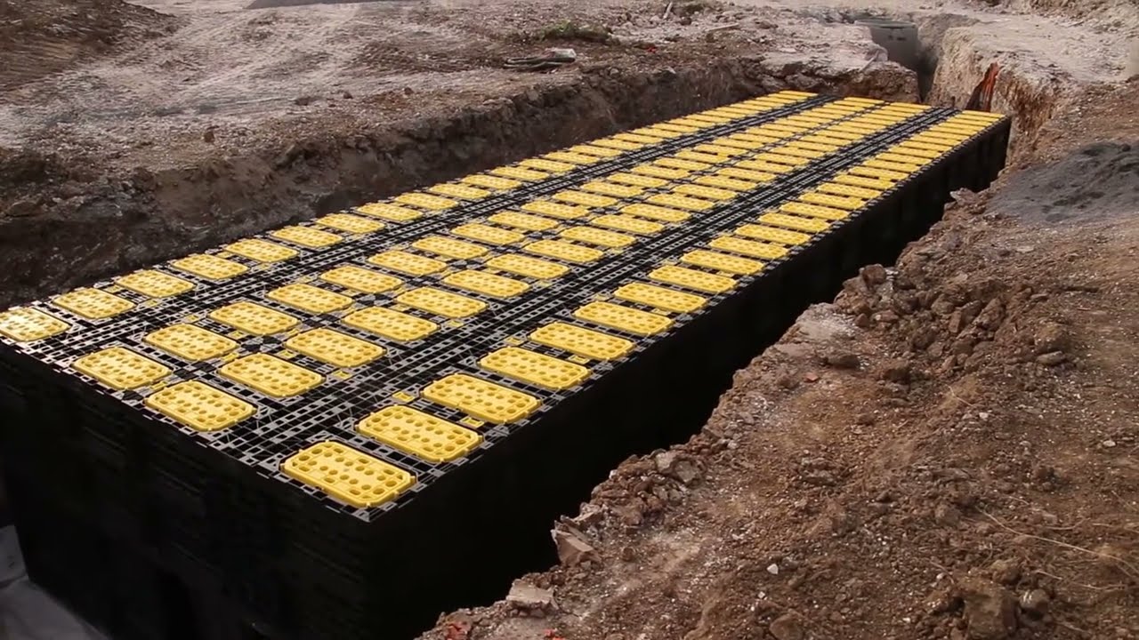 Bassin d'infiltration des eaux pluviales en AZbox