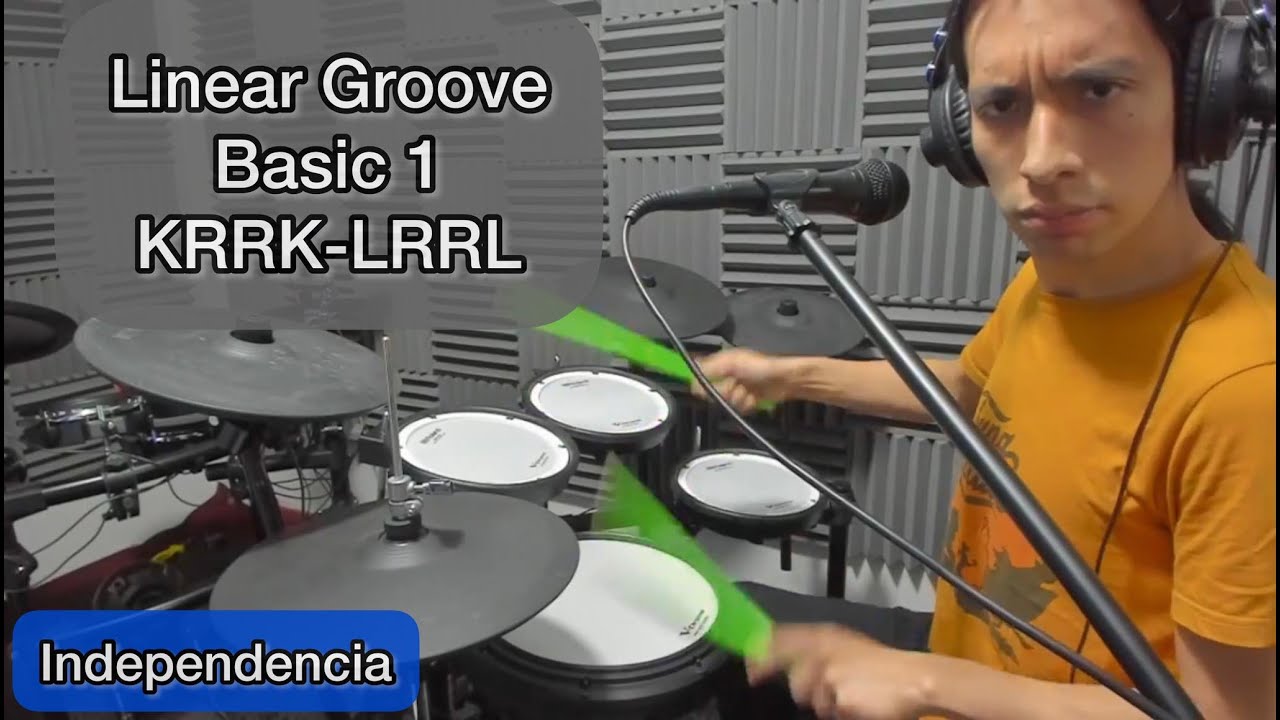 Drum Lesson - Linear Groove 1 KRRK-LRRL en la Bateria - RIcardo Caldas