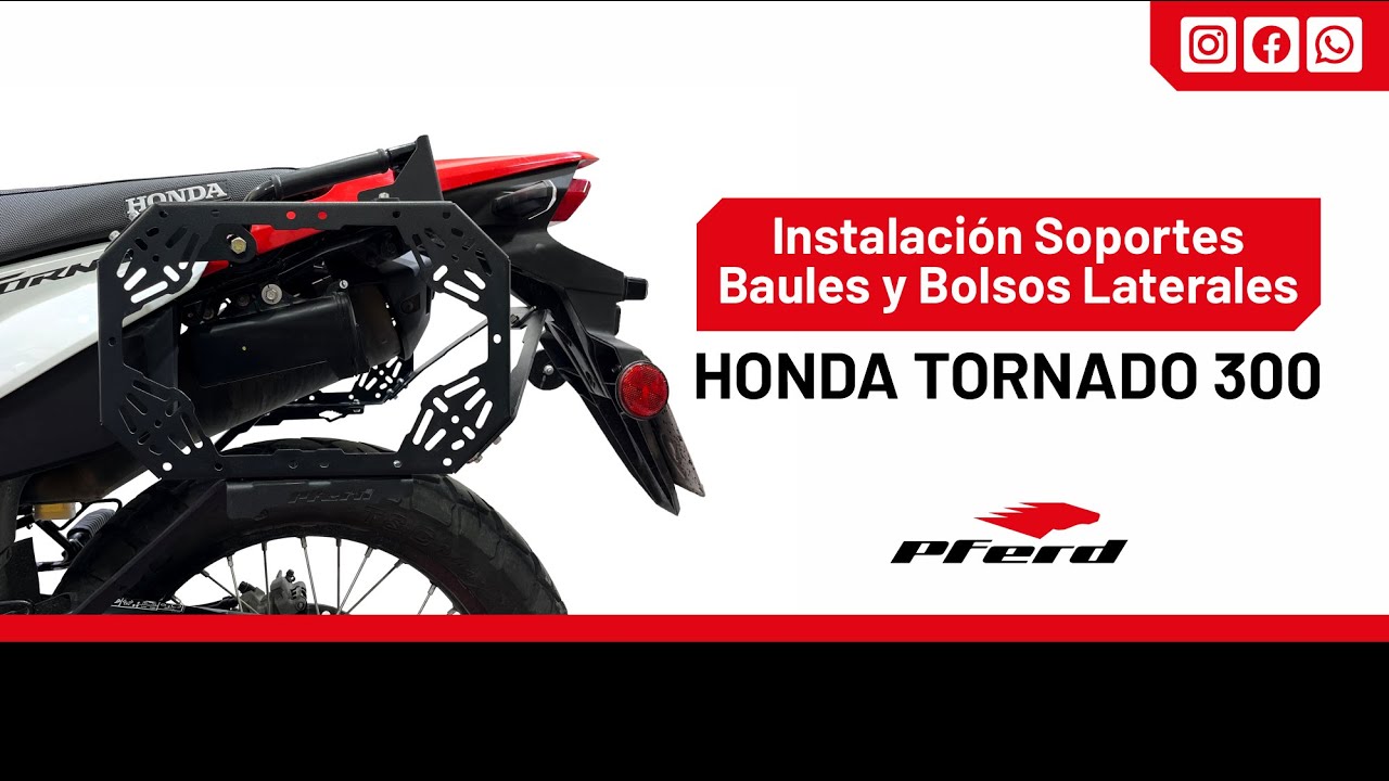 INSTALACIÓN SOPORTE DE BOLSOS Y BAULES LATERALES | HONDA TORNADO 300 - PFERD®